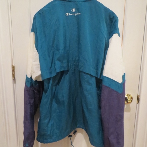 VINTAGE 90s CHAMPION LOGO HIP HOP HOODIE JACKET - Picture 4 of 8